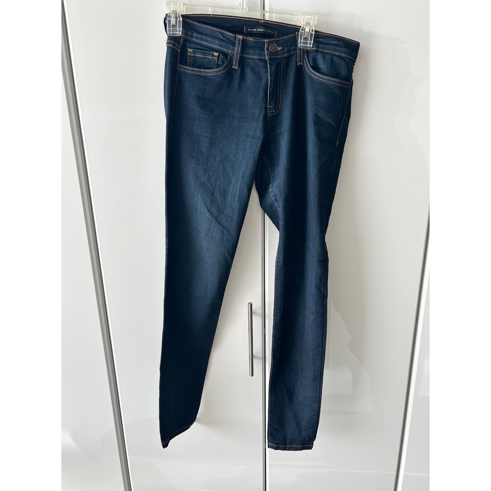 Flying Monkey Platinum Womens Skinny Jeans Indigo Dark Wash Made in‎ USA Size 29